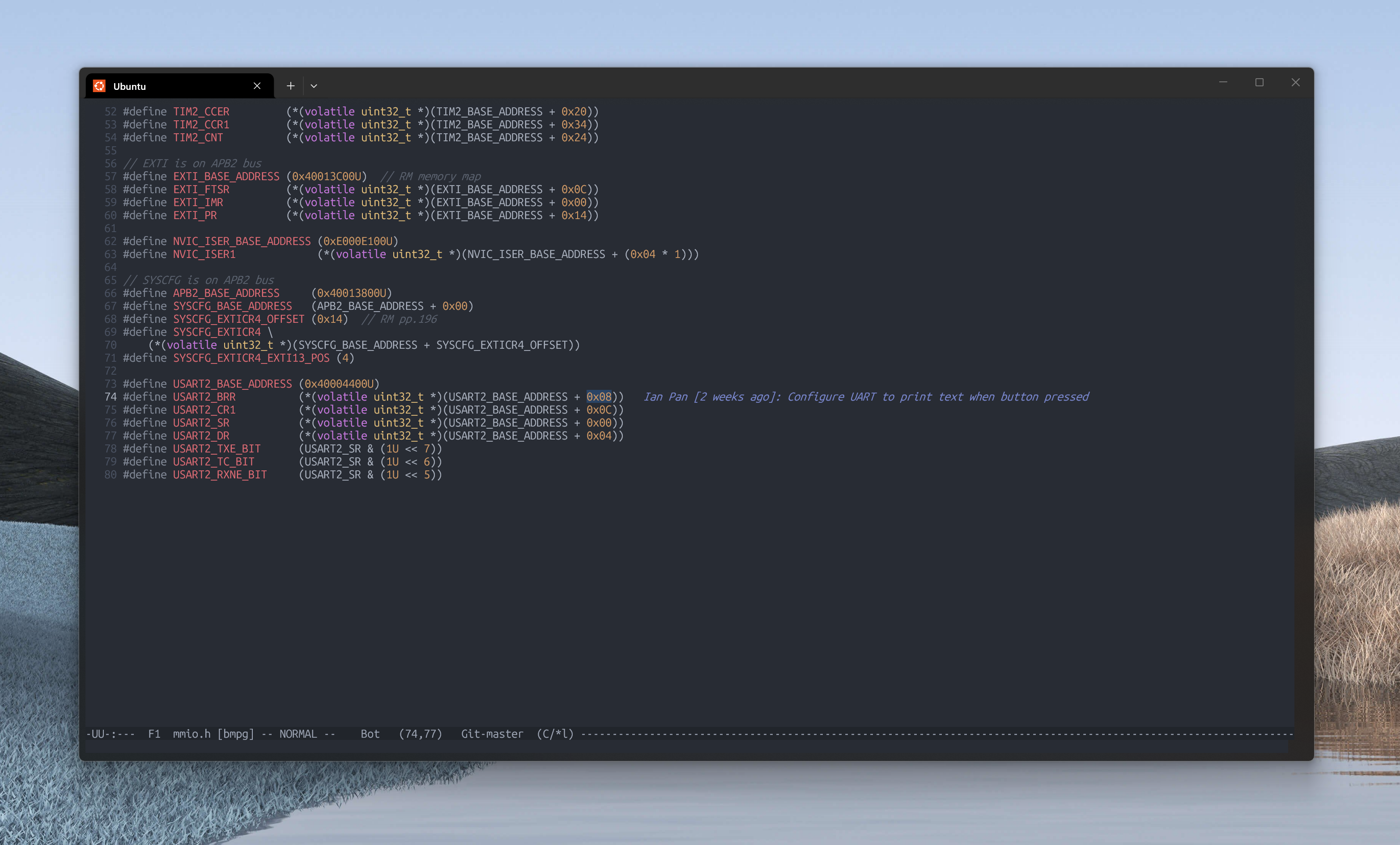 Emacs blamer