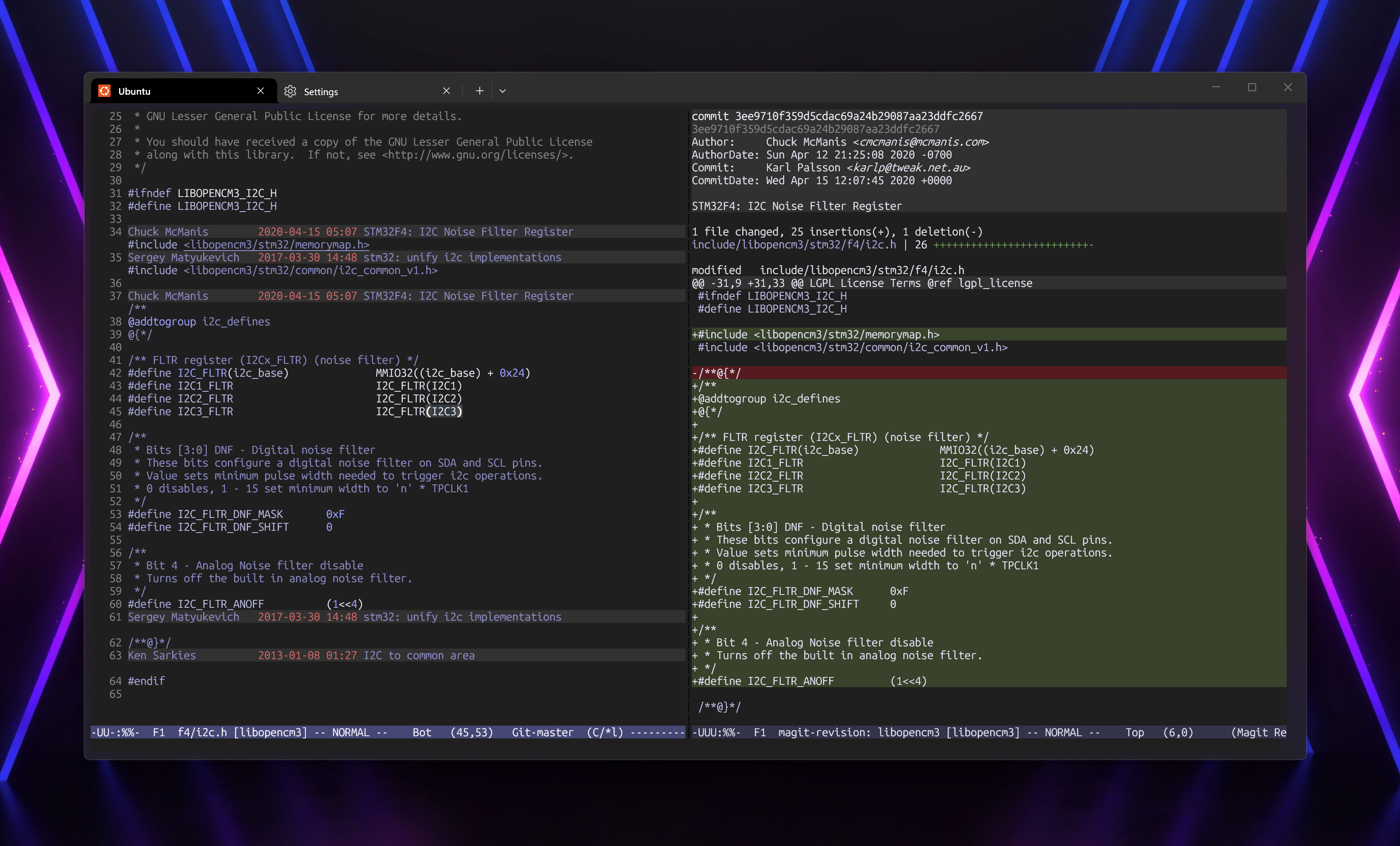 Emacs Magit blame addition