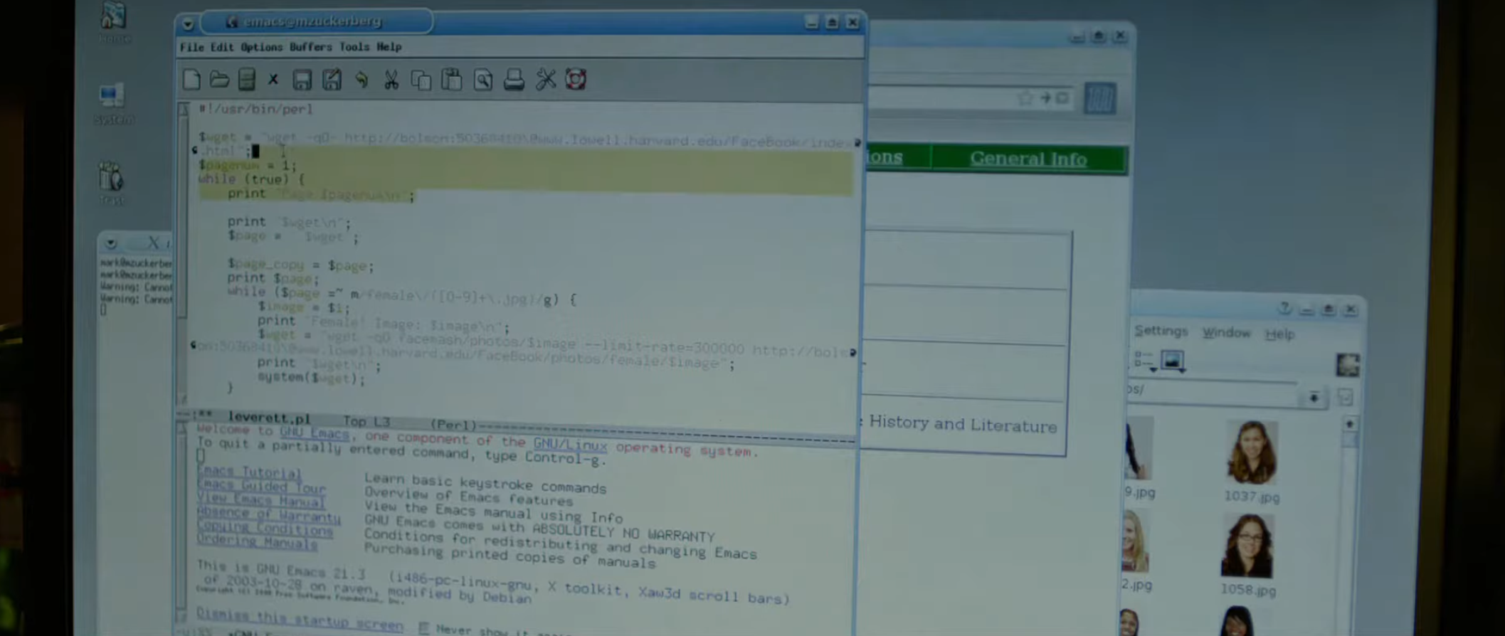 Emacs in The Social Network